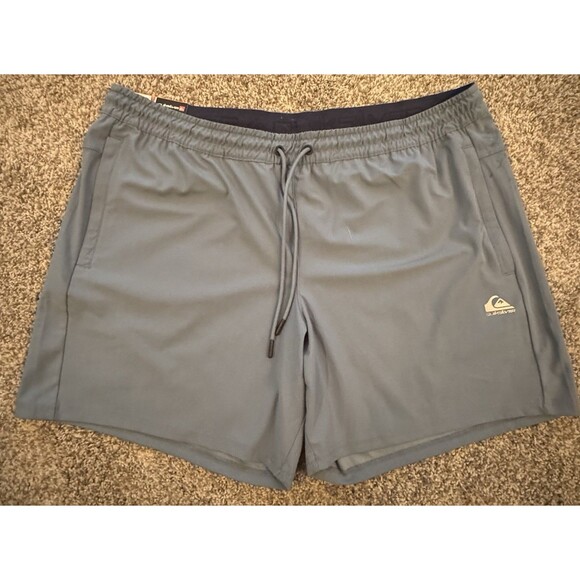 Quiksilver Men's Active Shorts XXL Blue NWT 4-Way Stretch Moisture-Wicking Gym - Picture 12 of 14